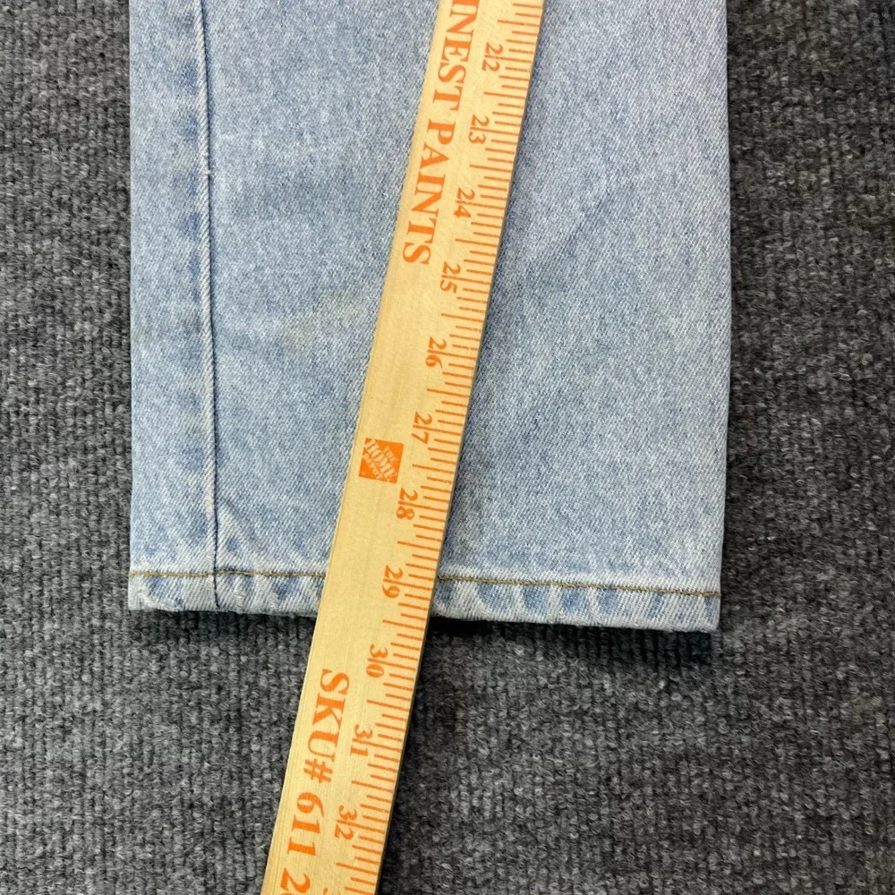 Attrak Jeans Blue Denim Pockets Mid Rise Classic Straight Fit Button Fly - 28X29